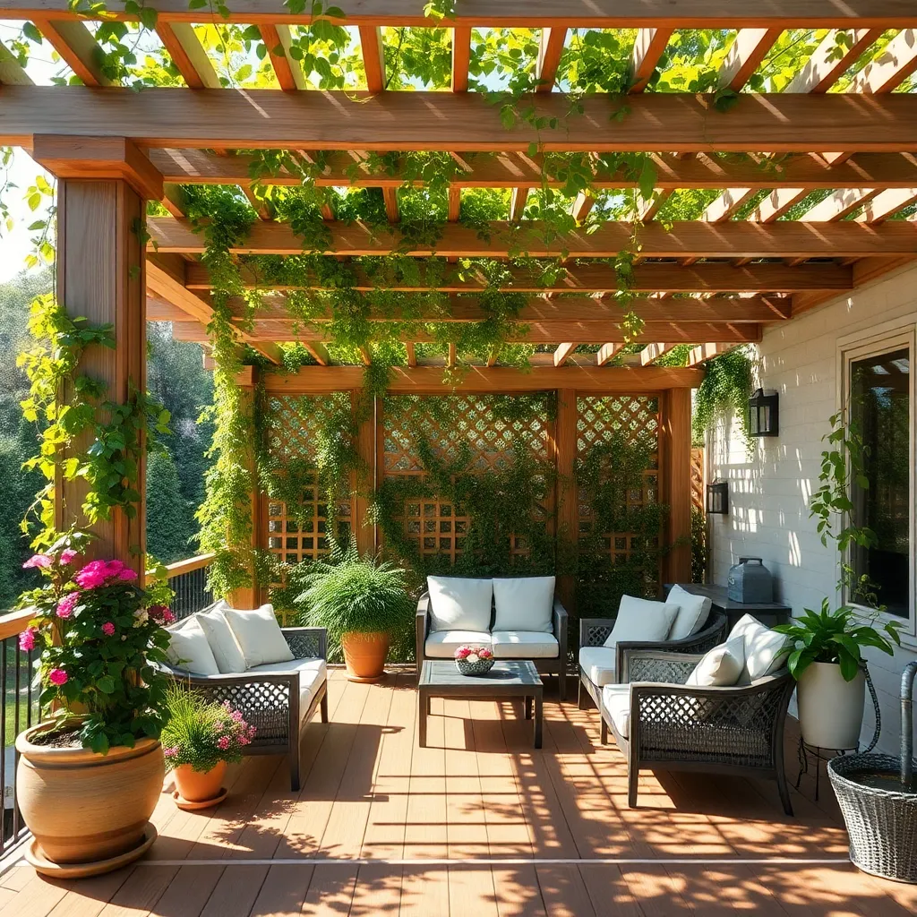 Utilize Trellis Panels for Seclusion