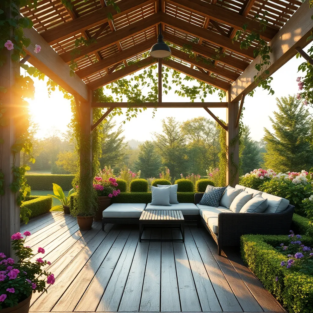 Open-Air Gazebo with Pergola