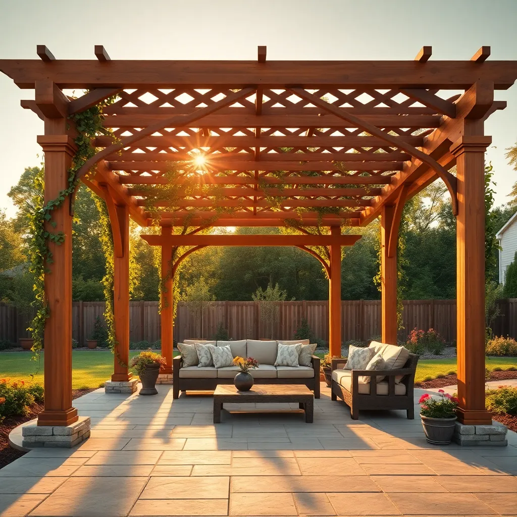 Plan Pergola Design and Dimensions