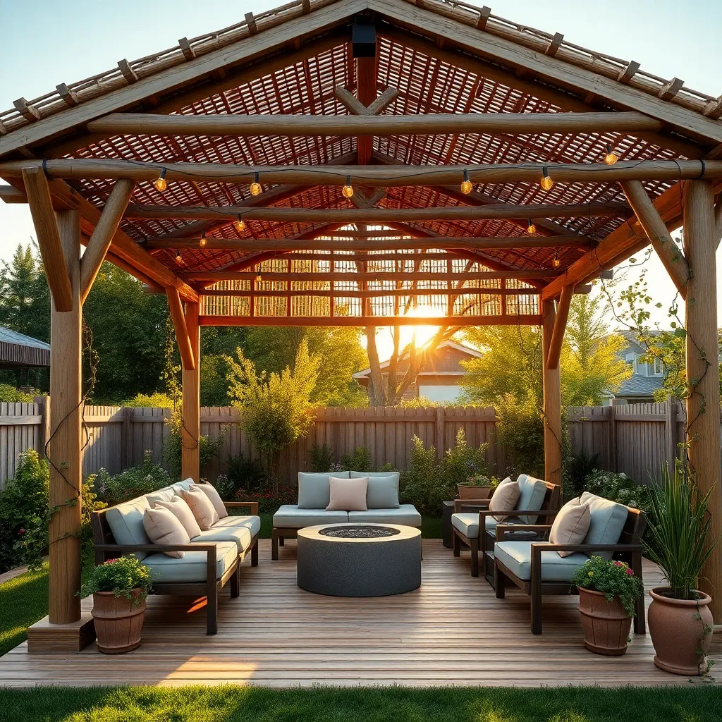 Eco-Friendly Bamboo Pergola (Sustainable Materials)