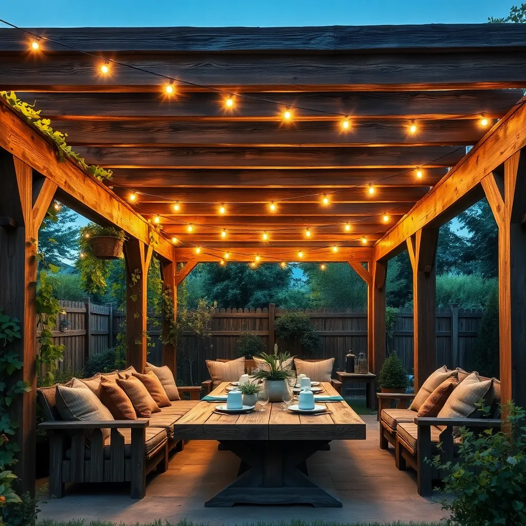 Rustic Charm Pergola (Reclaimed Wood Finish)