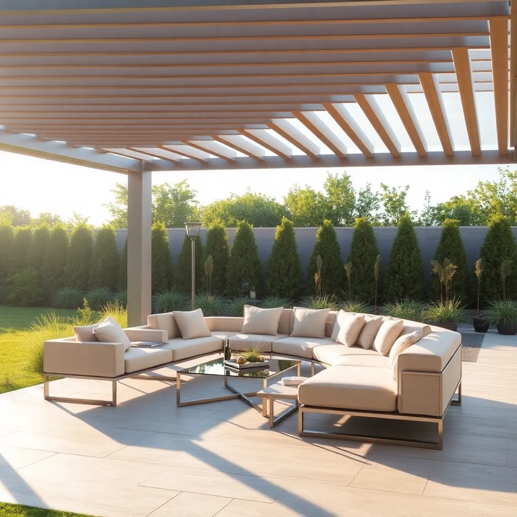 Modern Minimalist Pergola (Aluminum Frame)