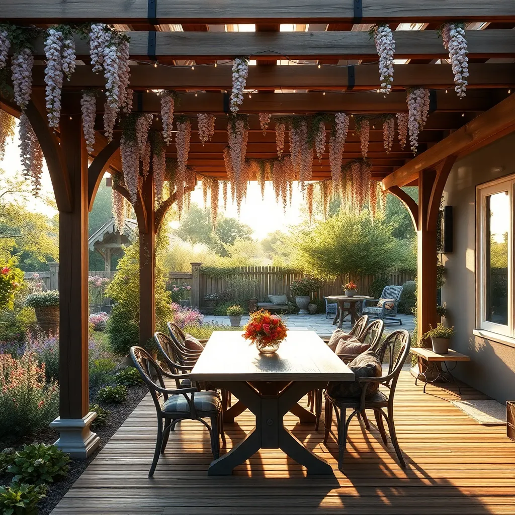 Charming Pergolas for Rustic Retreats