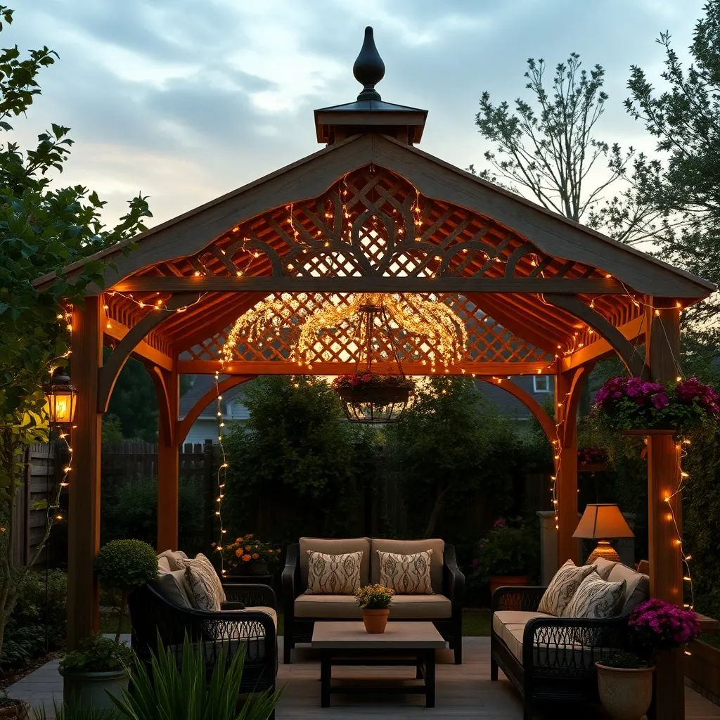 Gazebos with Stunning Lighting Features