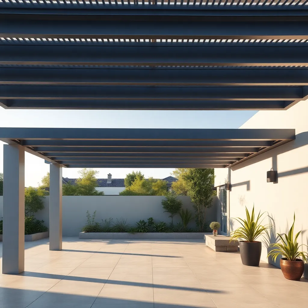 Modern Minimalist Pergola (Aluminum Structure)
