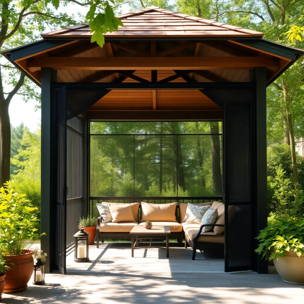 Convertible Screened Gazebo (All-Weather Mesh)